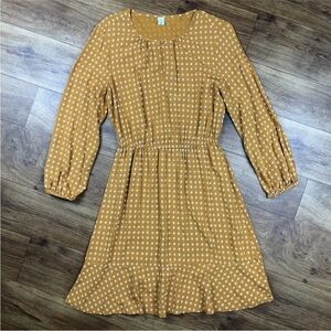 Old Navy Dark Mustard Yellow Geo Print Dress